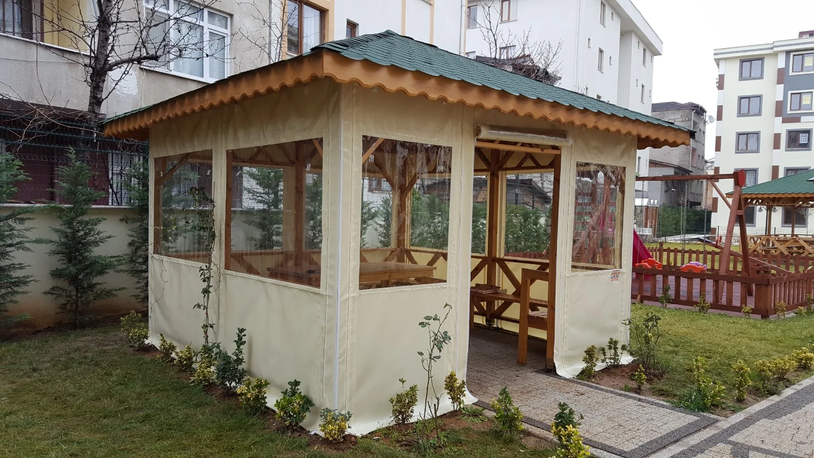 Şeffaf Branda kış bahçesi